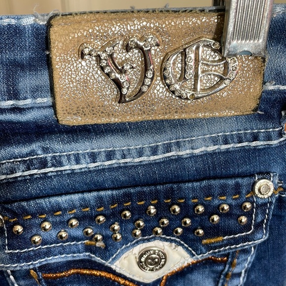 VO Jeans Trendy Tie-Dye Style Blue Straight Legs Jeans Size 28 - Picture 8 of 12